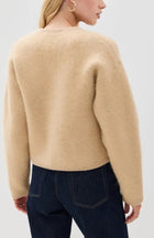 Frame Lofty Crochet Cardigan - Wheat