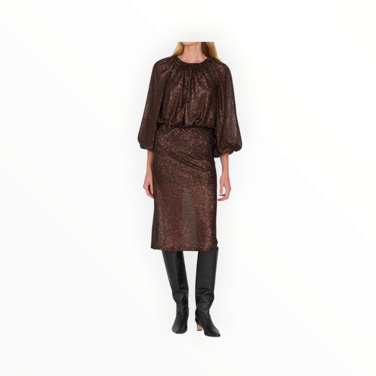 Secular Ava Top - Chocolate Sequins