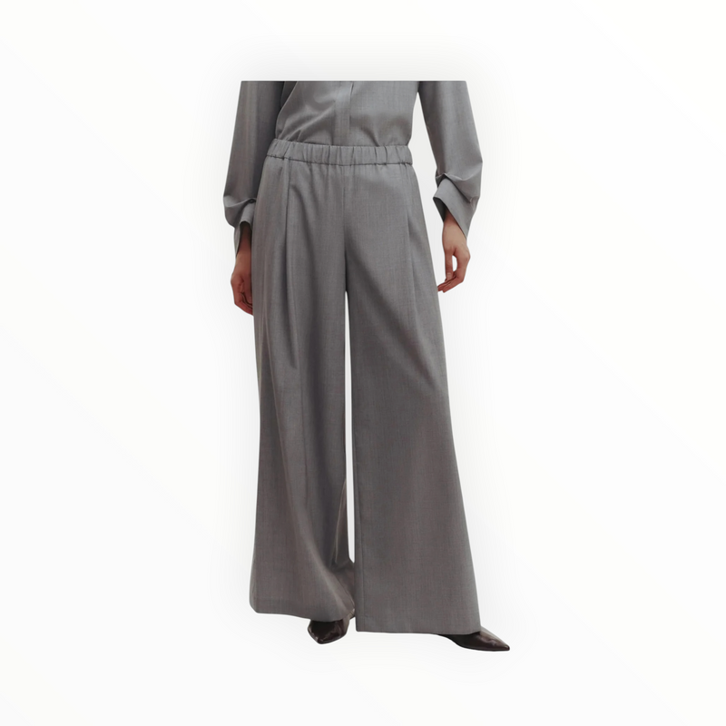 TWP Eva Pant W/Tux Pleat Pants - Medium Heather Grey