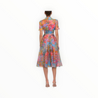 THEIA Marcel Organza Shirt Dress - Whisper Blue Zen in Bloom