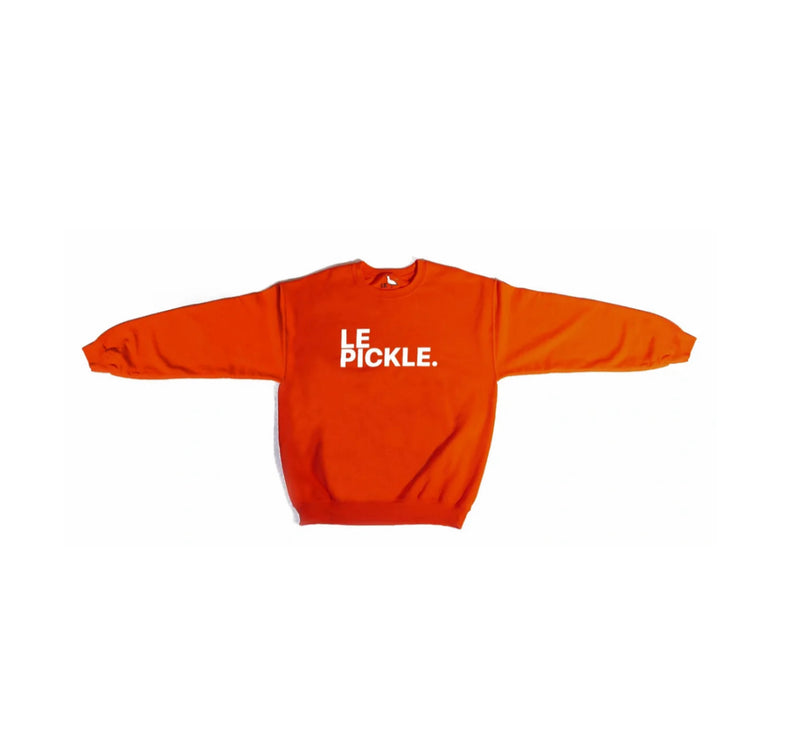 LE SURF CLUB Le Pickle Iconic Crew Sweatshirt - Orange/White