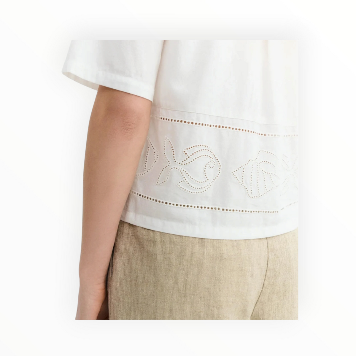 Thinking MU Vainica Ane Blouse - White