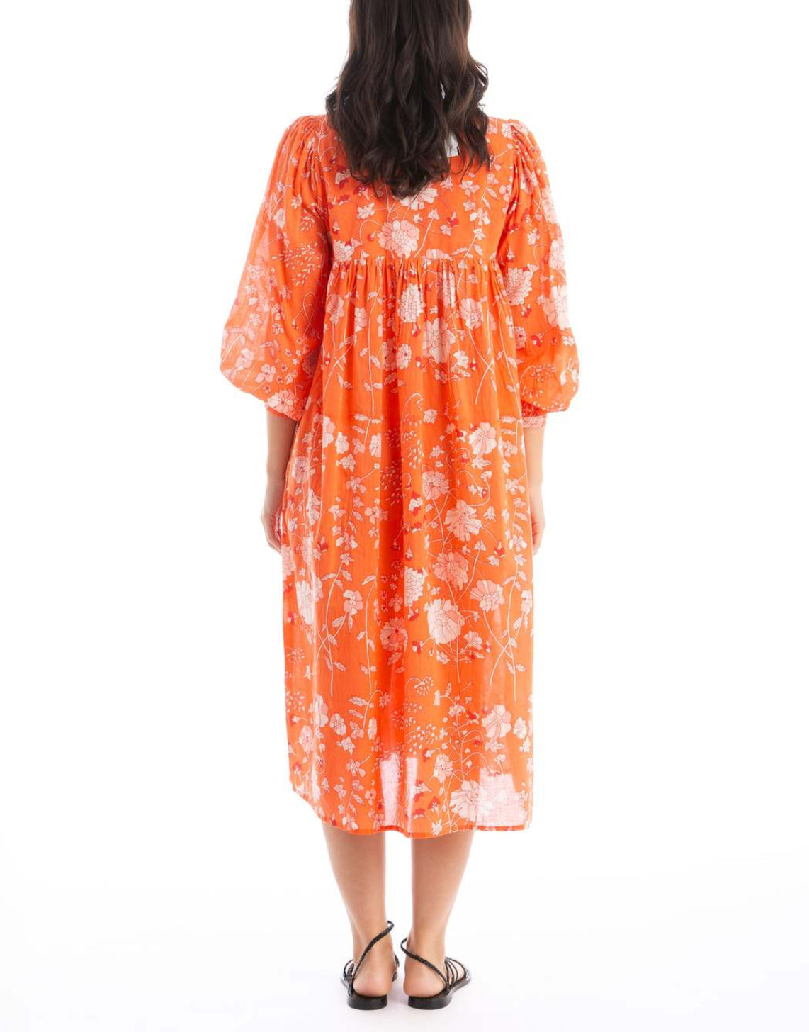 Matta Hamsa Garden Dress - Coral