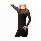 Brazeau Tricot Tulle T-Shirt - Black