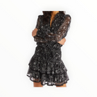 Allison New York Floral Tiered Mini Skirt - Black