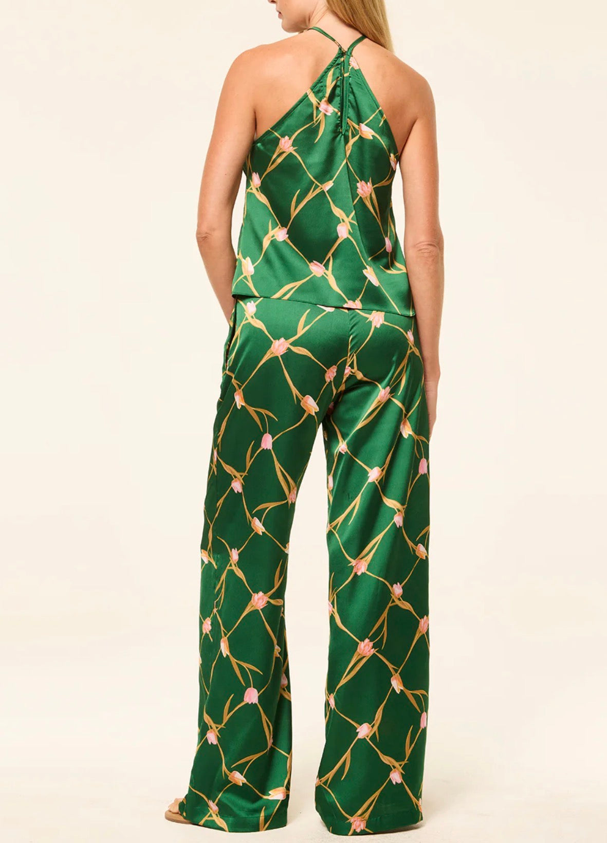 MISA Izzie Pants - Tulip Lattice Satin