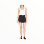 rag & bone Marley Floral Embroidered Drawstring Shorts - Black