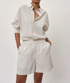 Herskind Alma Shorts - Creme Pinstripe