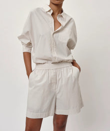 Herskind Alma Shorts - Creme Pinstripe