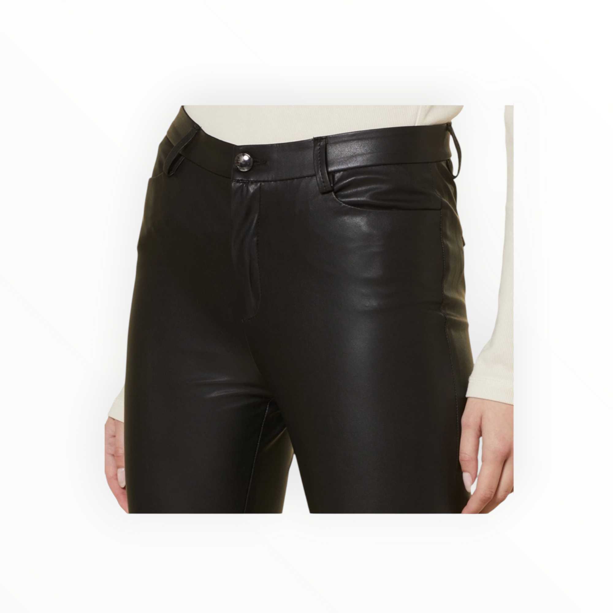 MAC Aida Kick Veagan Leather Pants - Black