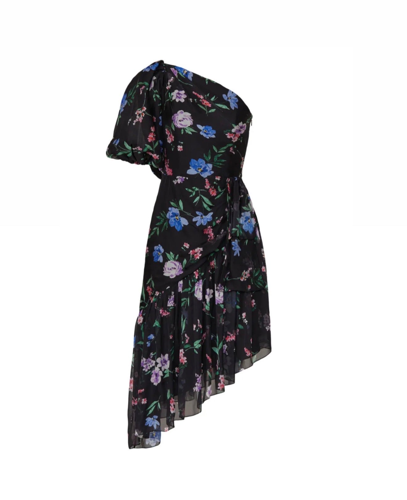 Shoshanna Midnight Gia One Shoulder Dress - Black