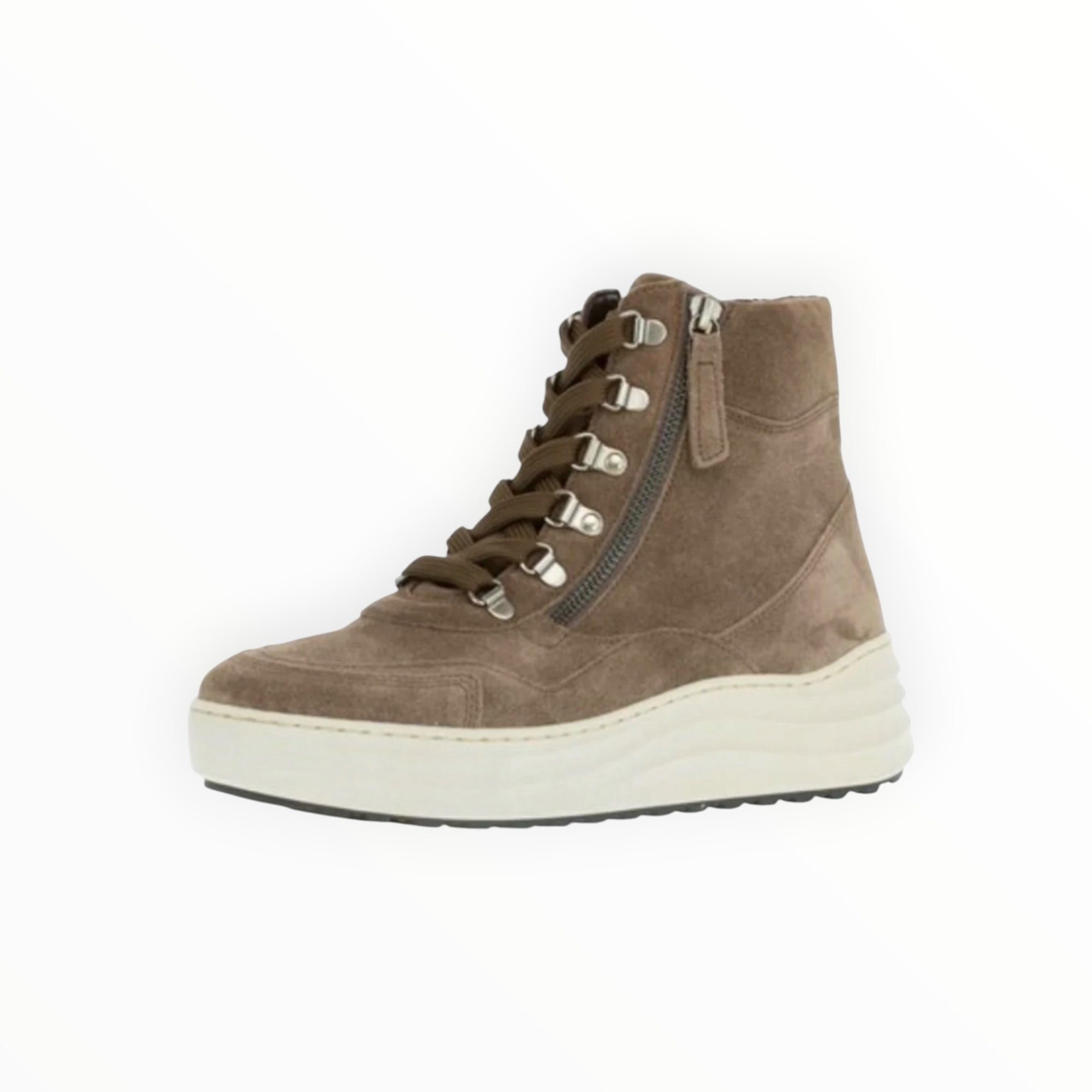 Gabor Suede High Top Sneaker - Bronze