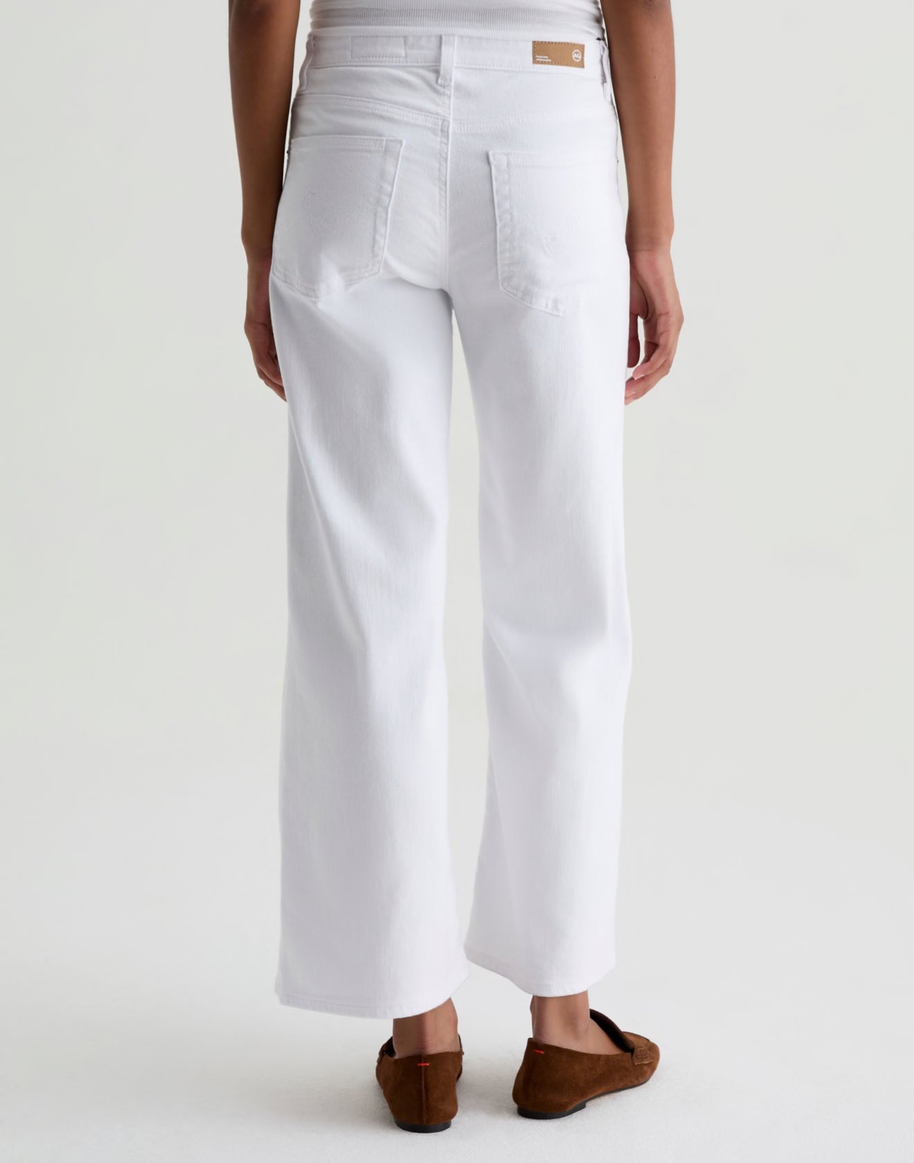 AG Jeans Saige Wide Leg Crop - Gallery White