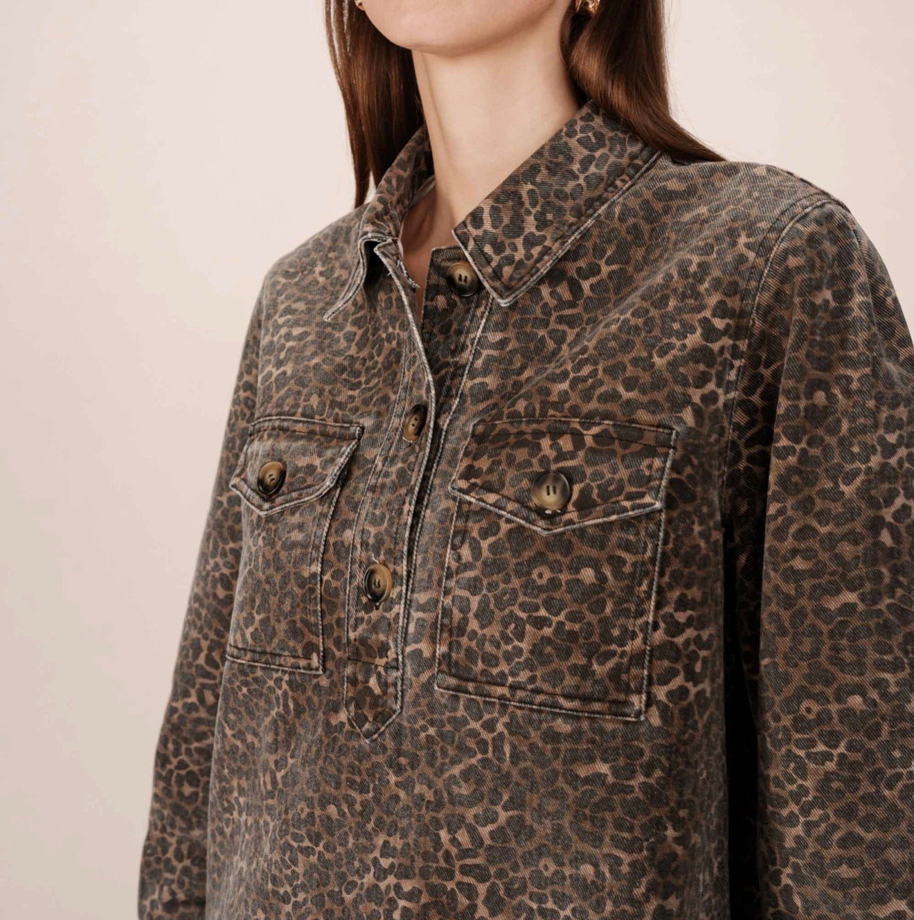 Grace & Mila Sally Leopard Short Dress