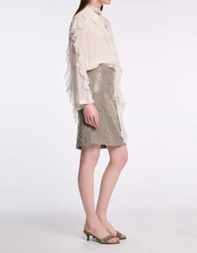 Dorothee Schumacher Sequin Statement Skirt - Olive Grey