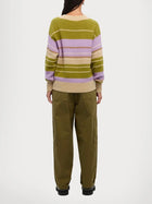 Weekend Max Mara Visita Pinstripe Jumper - Lilac Multi