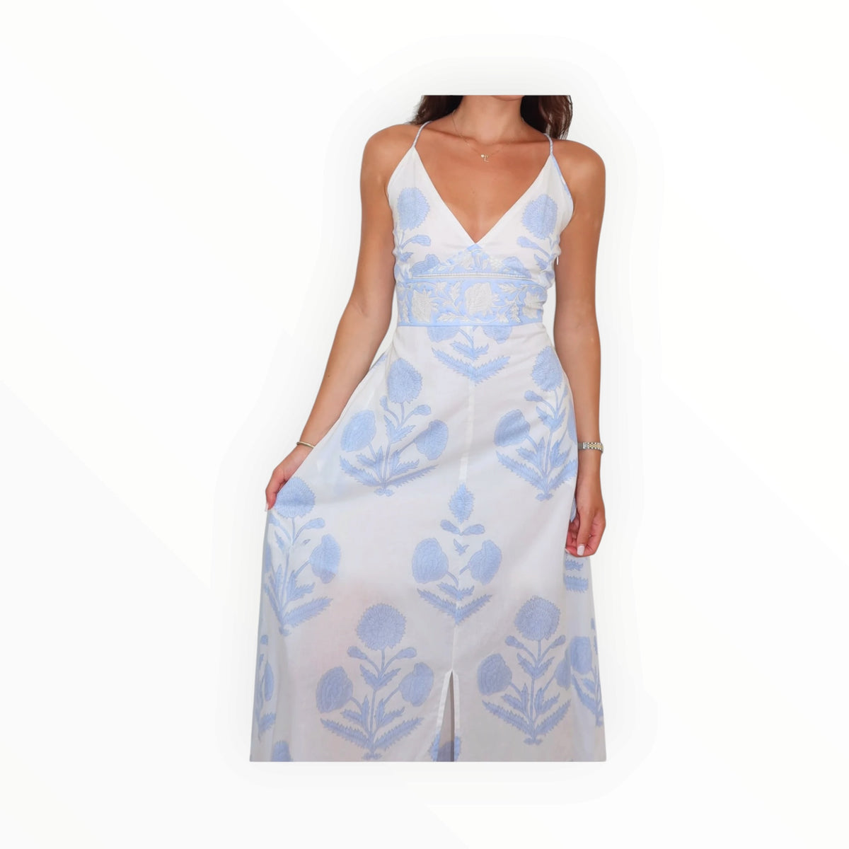 NIBI MTK Isabella Dress - Buta Blue
