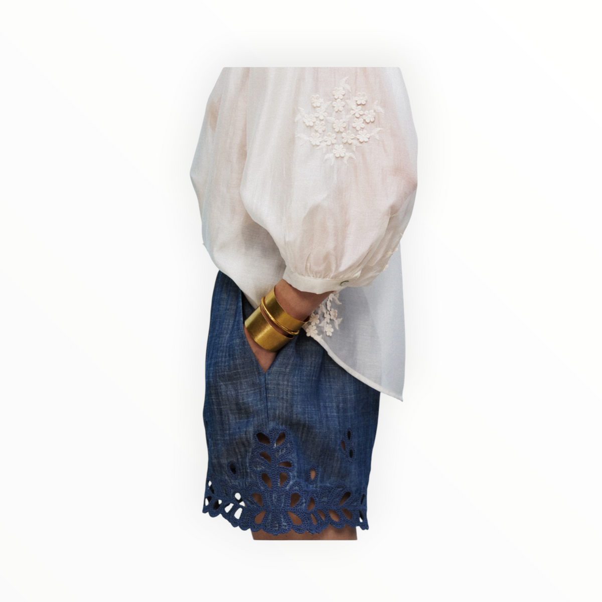 0039 Italy Brenda Shorts - Denim