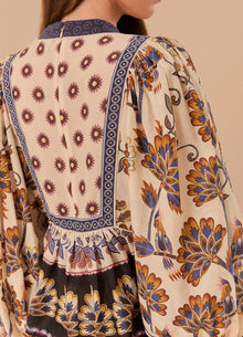 FARM Rio Cream Ainika Maxi Floral Blouse