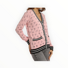 Minnie Rose Pickball Cardigan - Pink/White