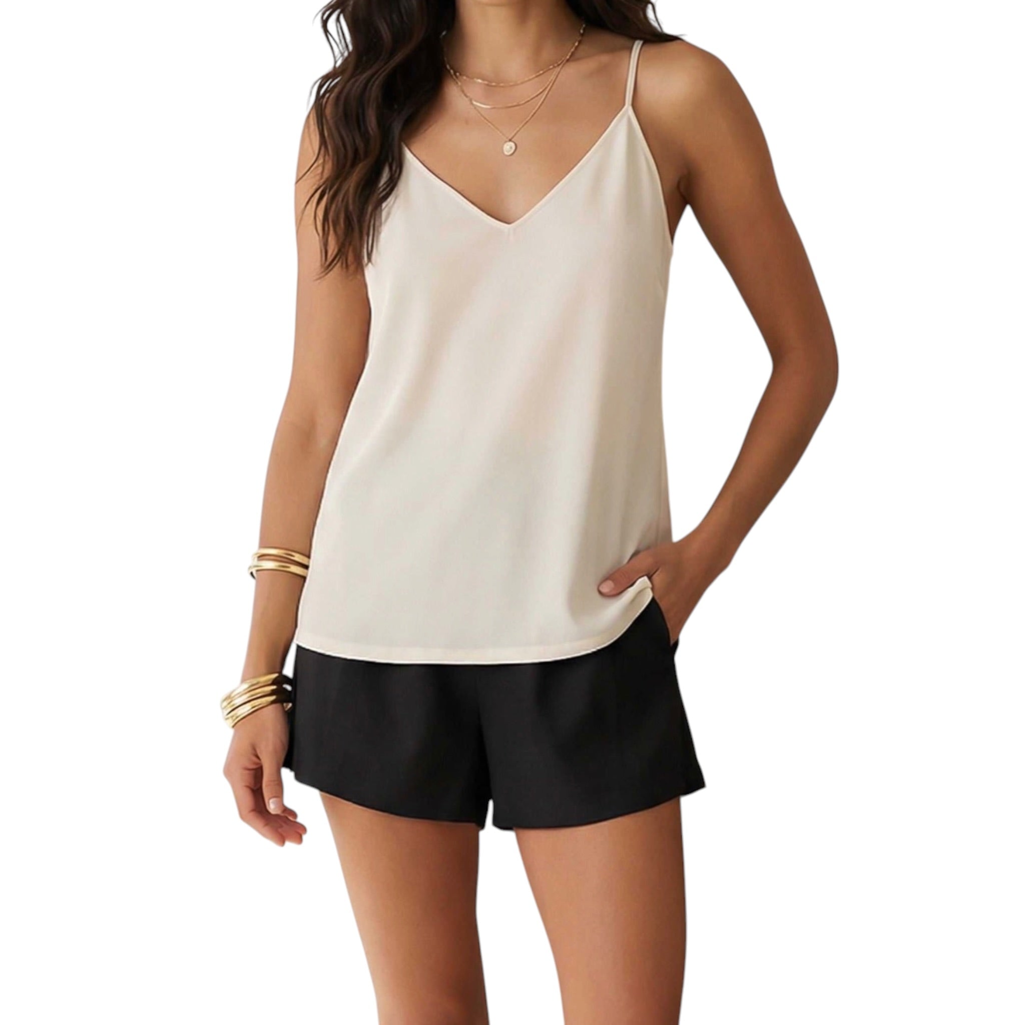 Fifteen Twenty Carys Silk Cami - Cream