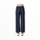 Central Park West Amber Novelty Stitch Sweater Pants - Navy