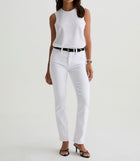 AG Jeans Mari Crop Mid Rise Slim Straight - Gallery White