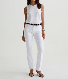 AG Jeans Mari Crop Mid Rise Slim Straight - Gallery White