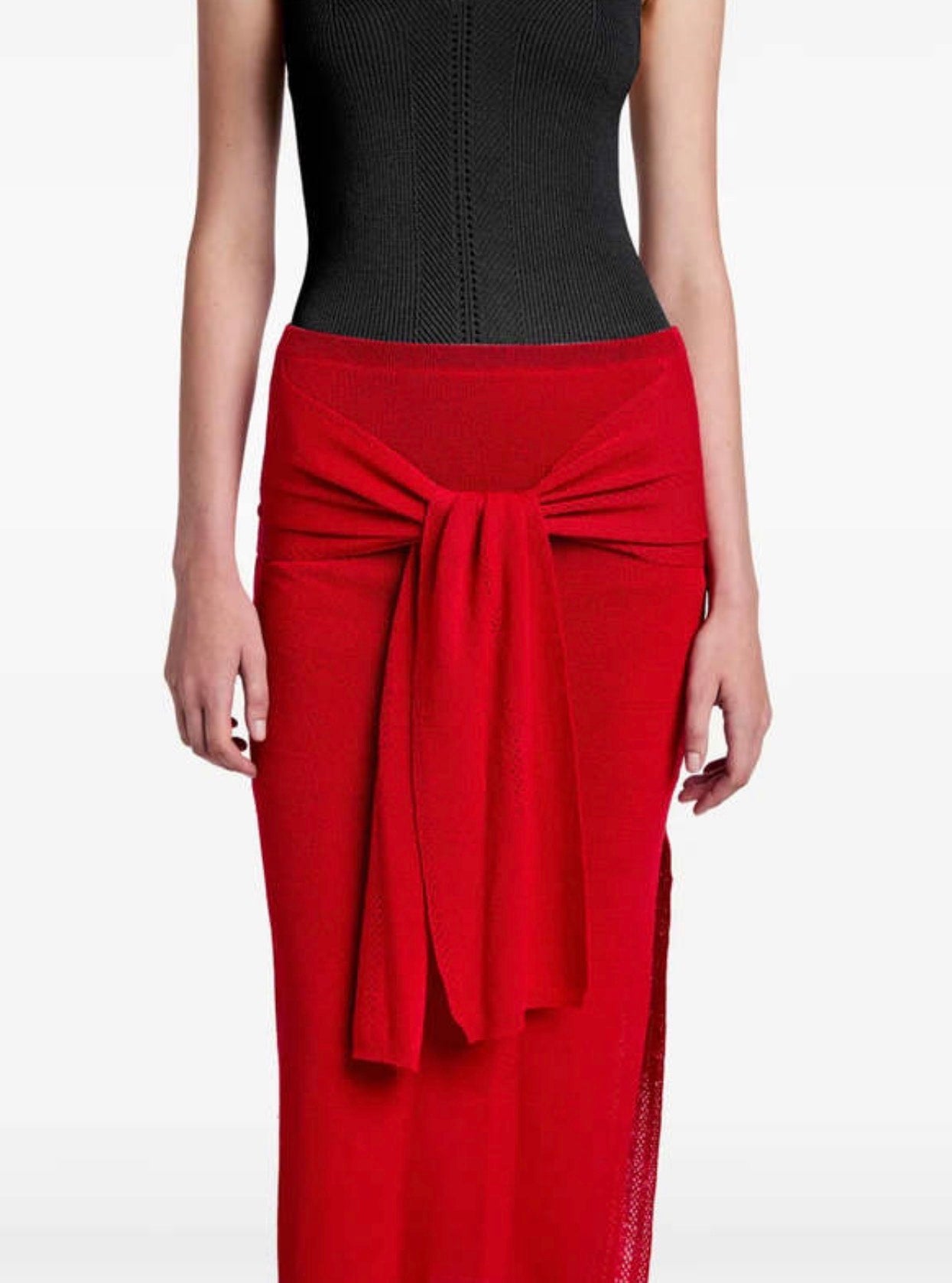 Proenza Schouler White Label Phelan Knit Skirt in Linen Twist