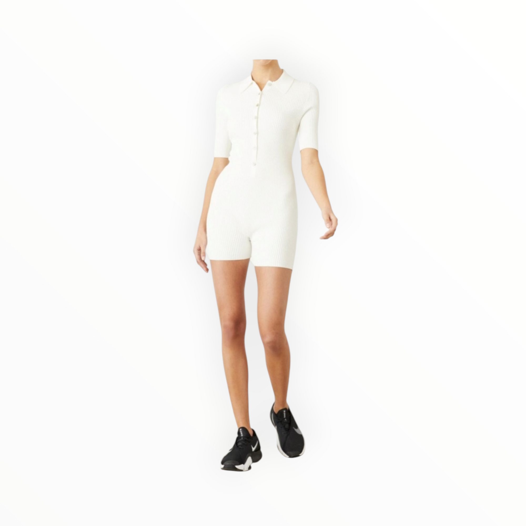Le Ore Rimini Collared Playsuit - Pearl