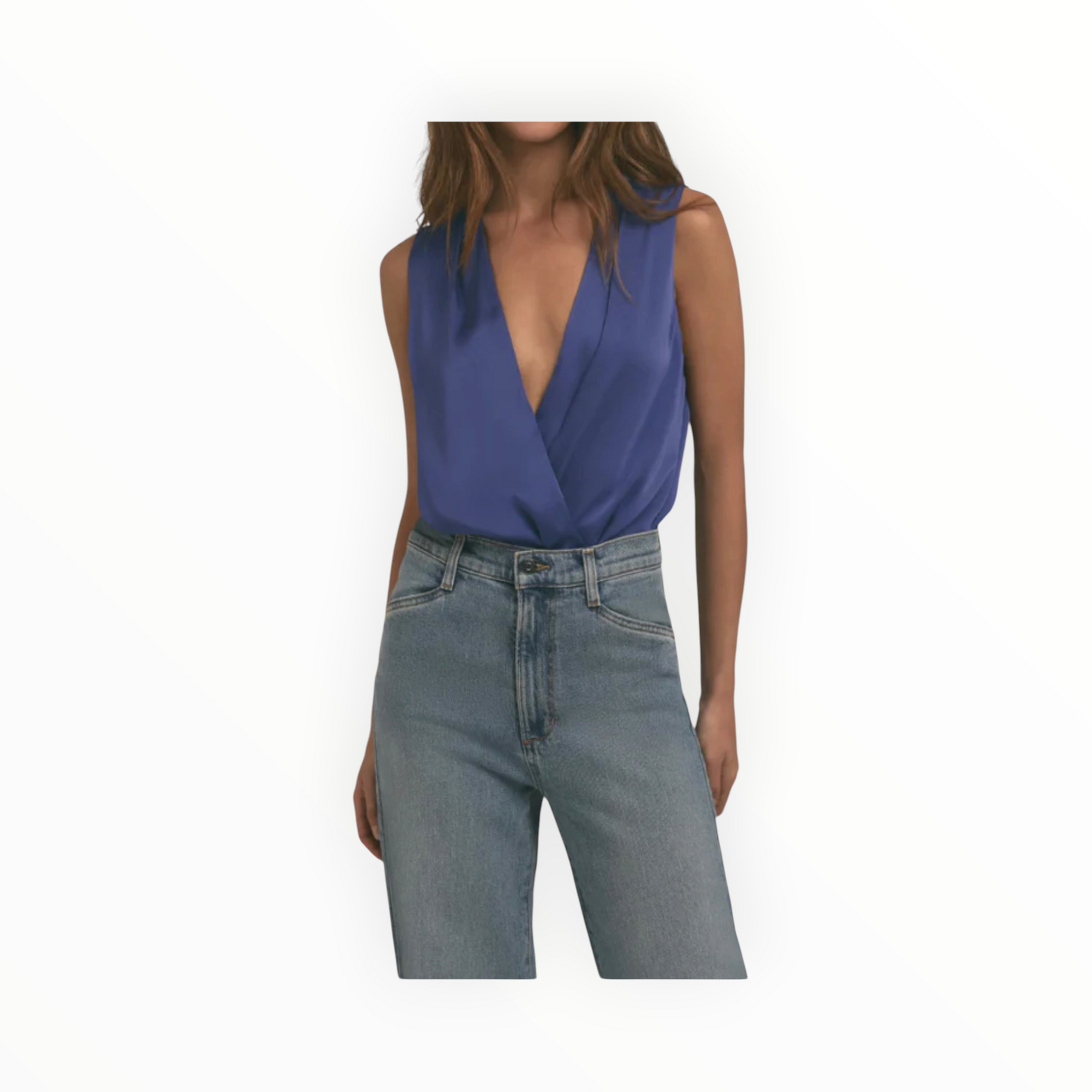 Favorite Daughter The Sleeveless Date Blouse - Venetian Blue