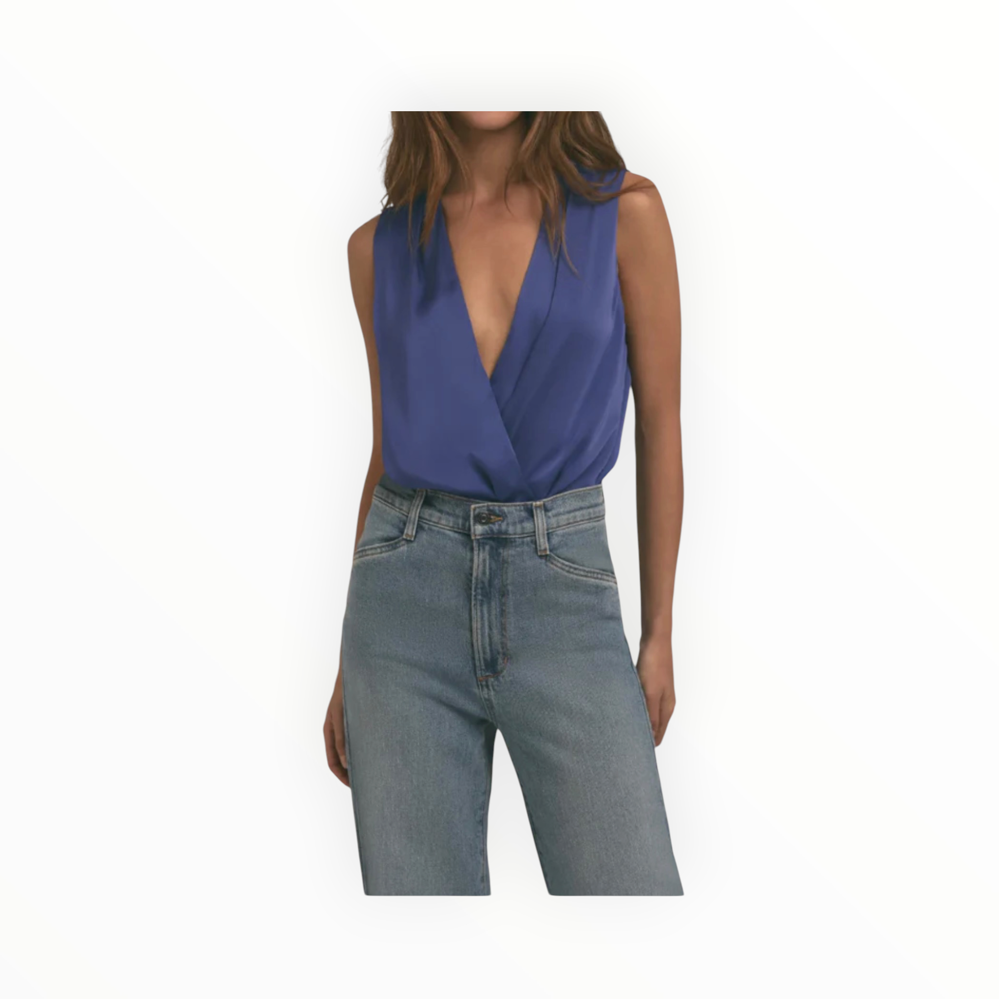 Favorite Daughter The Sleeveless Date Blouse - Venetian Blue