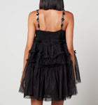 Sister Jane Sofie Spot Tulle Mini Dress - Black