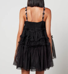Sister Jane Sofie Spot Tulle Mini Dress - Black