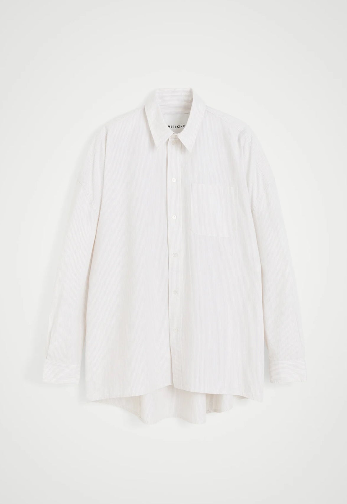 Herskind Lex Shirt - Creme Pinstripe