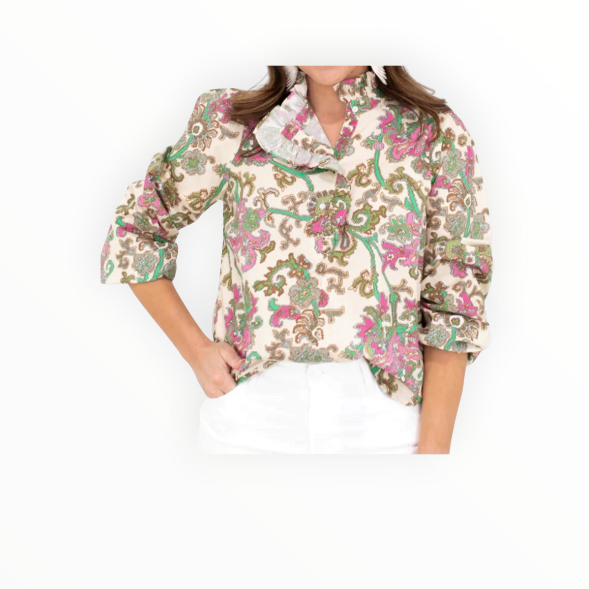 Love the Label Nicola Top - Brandywine Print
