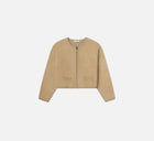 Frame Lofty Crochet Cardigan - Wheat