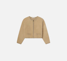 Frame Lofty Crochet Cardigan - Wheat