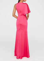 THEIA Darcie Flutter Sleeve Gown - Begonia