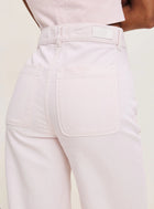 DL1961 Hepburn High Rise Wide Leg Jeans - Primrose Pink