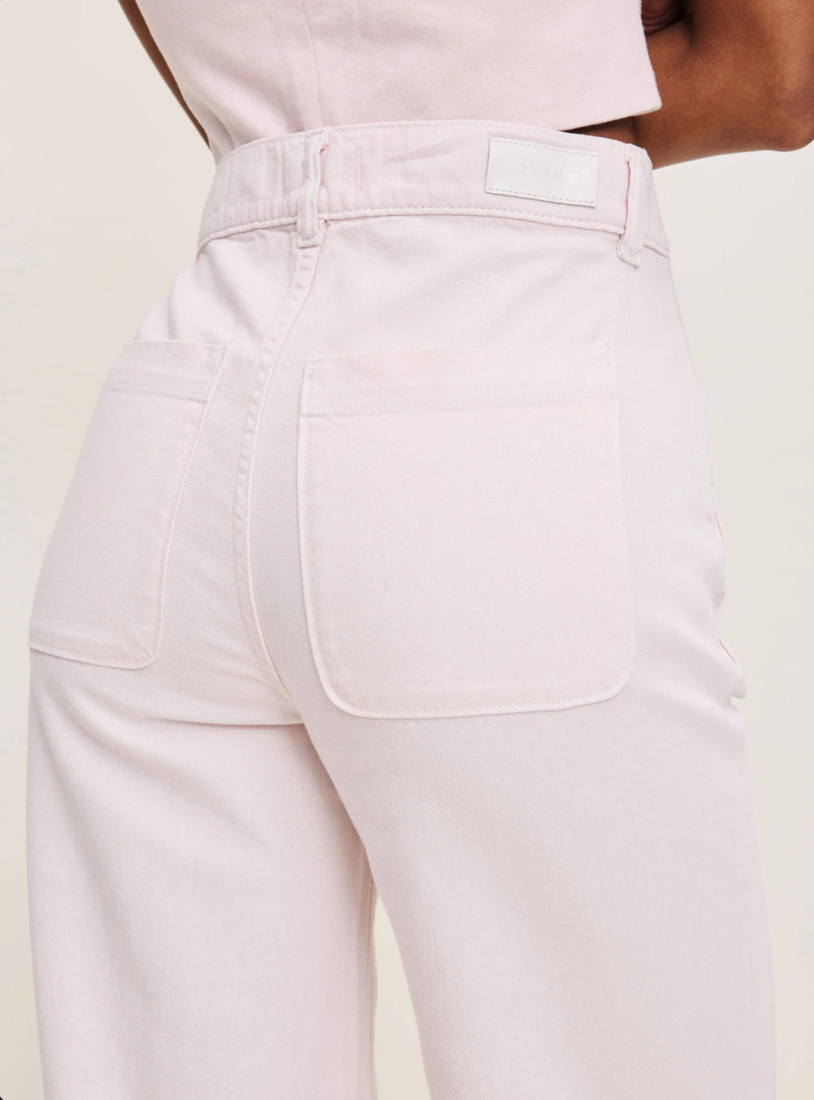 DL1961 Hepburn High Rise Wide Leg Jeans - Primrose Pink
