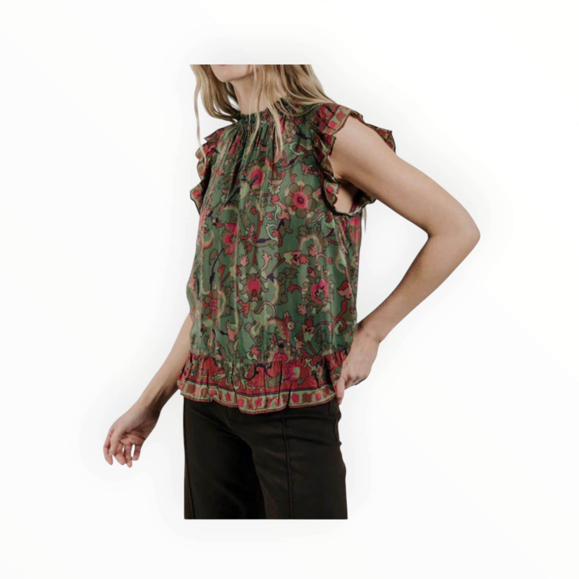 Love the Label Viola Top - Helena Print