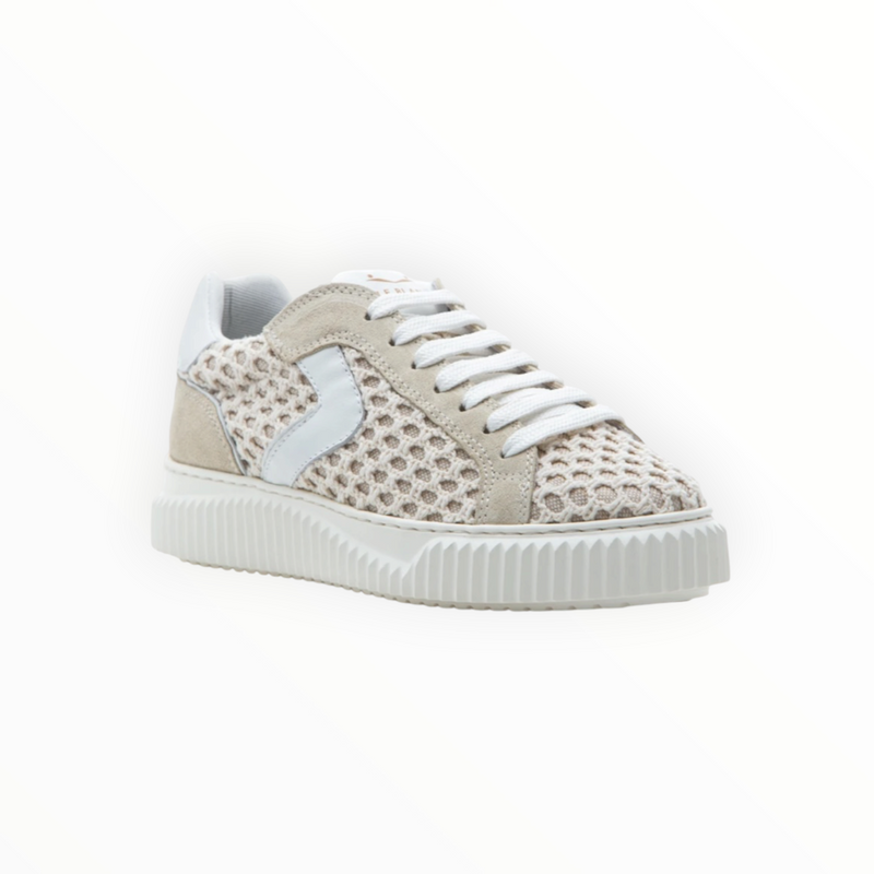 Voile Blanche Lipari Piped Sneaker - Cream/Off White