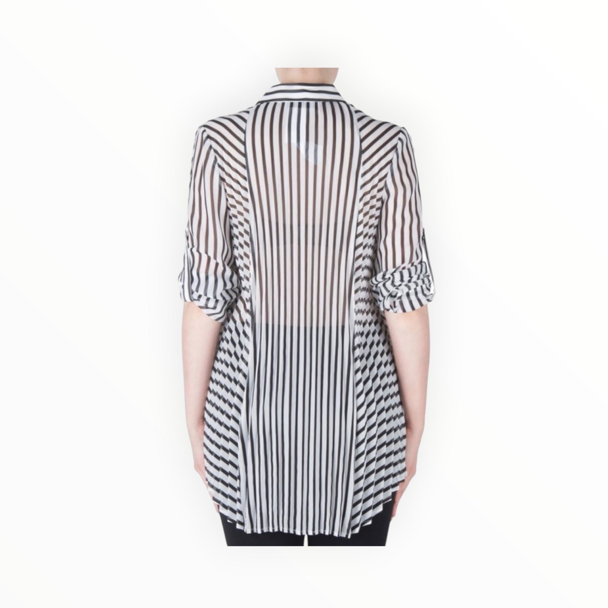 Joseph Ribkoff Blouse - Black/White Stripe