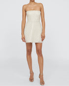 THEIA Amanda Beaded Mini Dress - Crystal