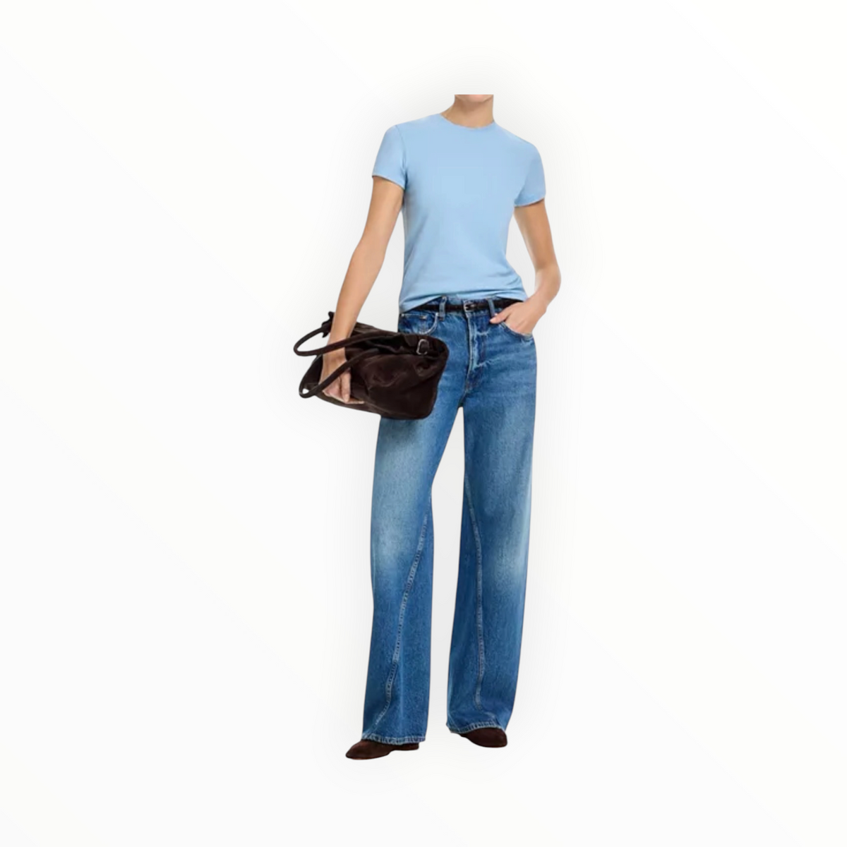 Frame The Vintage Baby Tee - Powder Blue