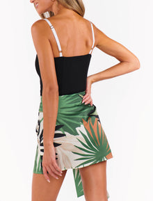 Show Me Your Mumu Iva Bow Skirt - Caribbean Palms