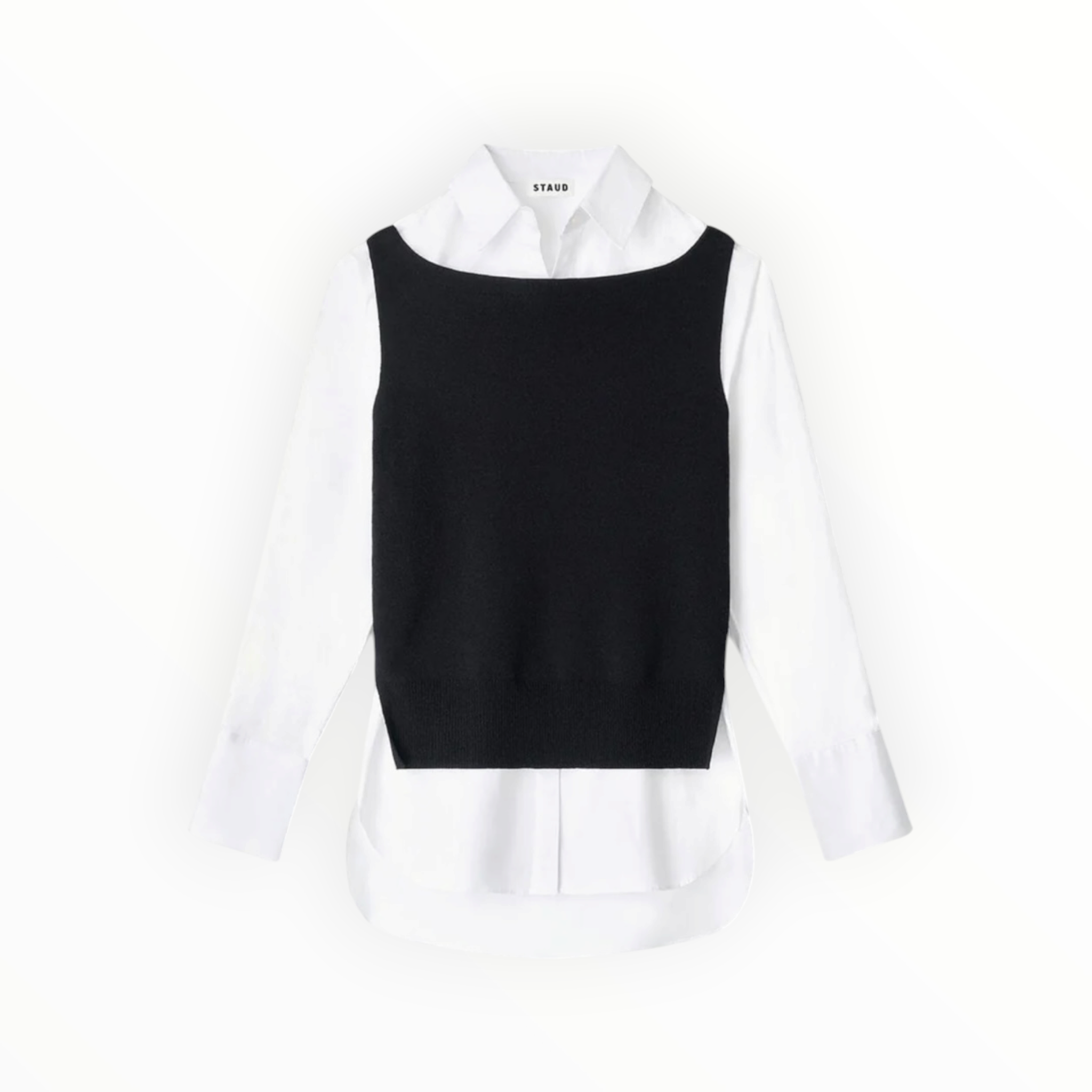 STAUD Damian Top - Black/White