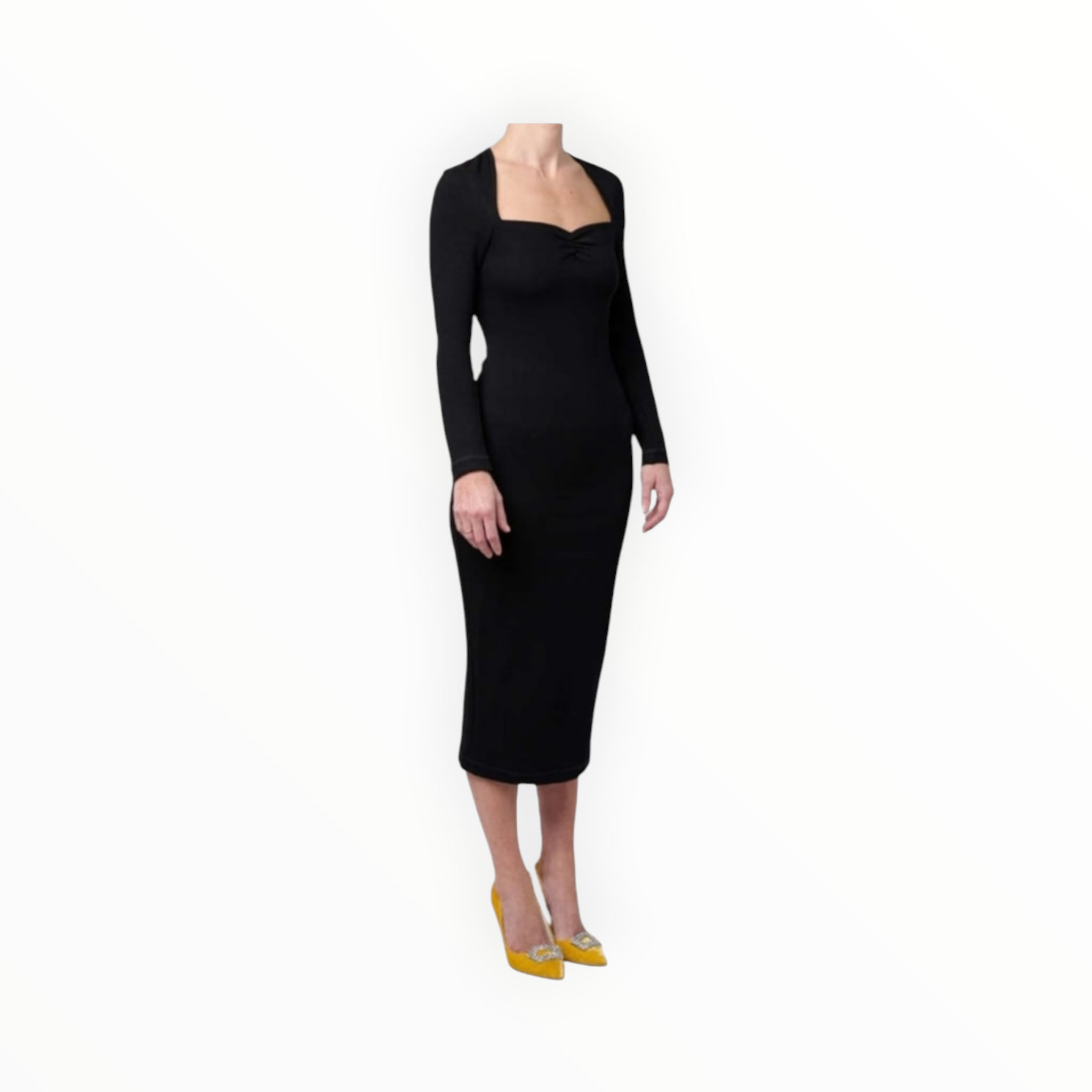 Victor Glemaud Portrait Collar Dress - Black