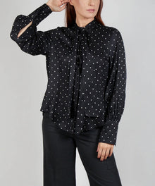 Beatrice .b Mary Blouse - Black Polkadot